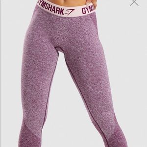 Gymshark Beet Marl/Chalk Pink Flex Leggings